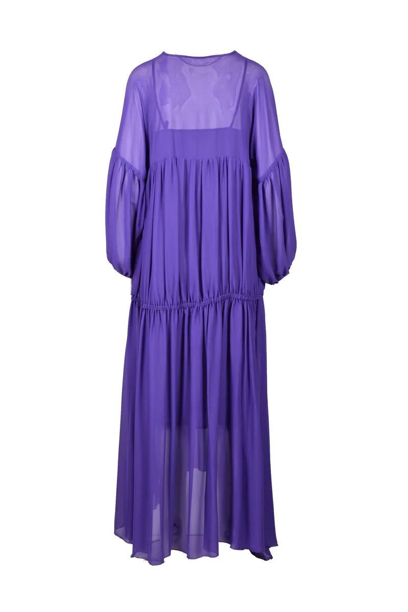 Long Dress Acetate and Silk - Purple