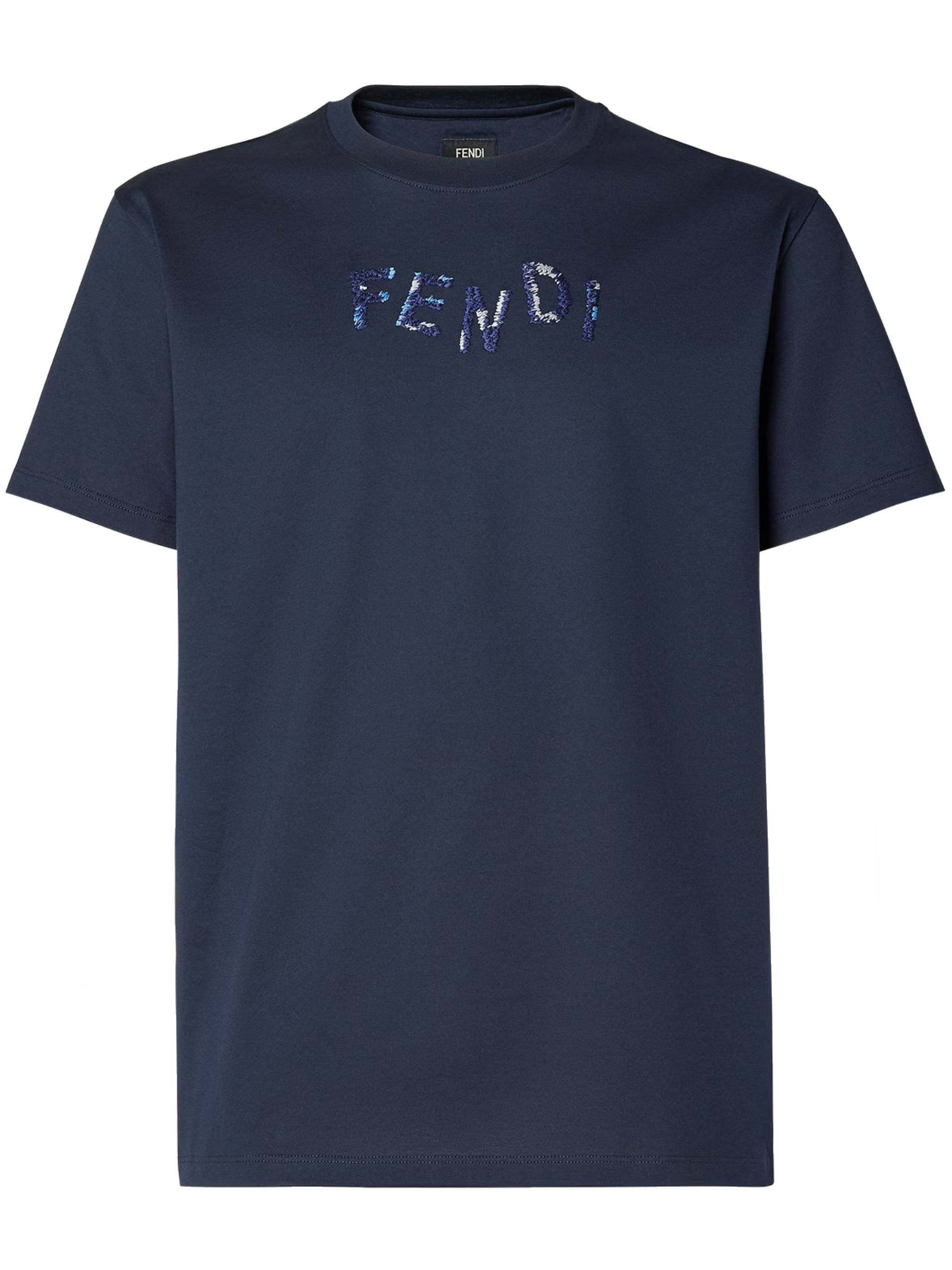 Crew Neck T-Shirt with Sequined Embellishments