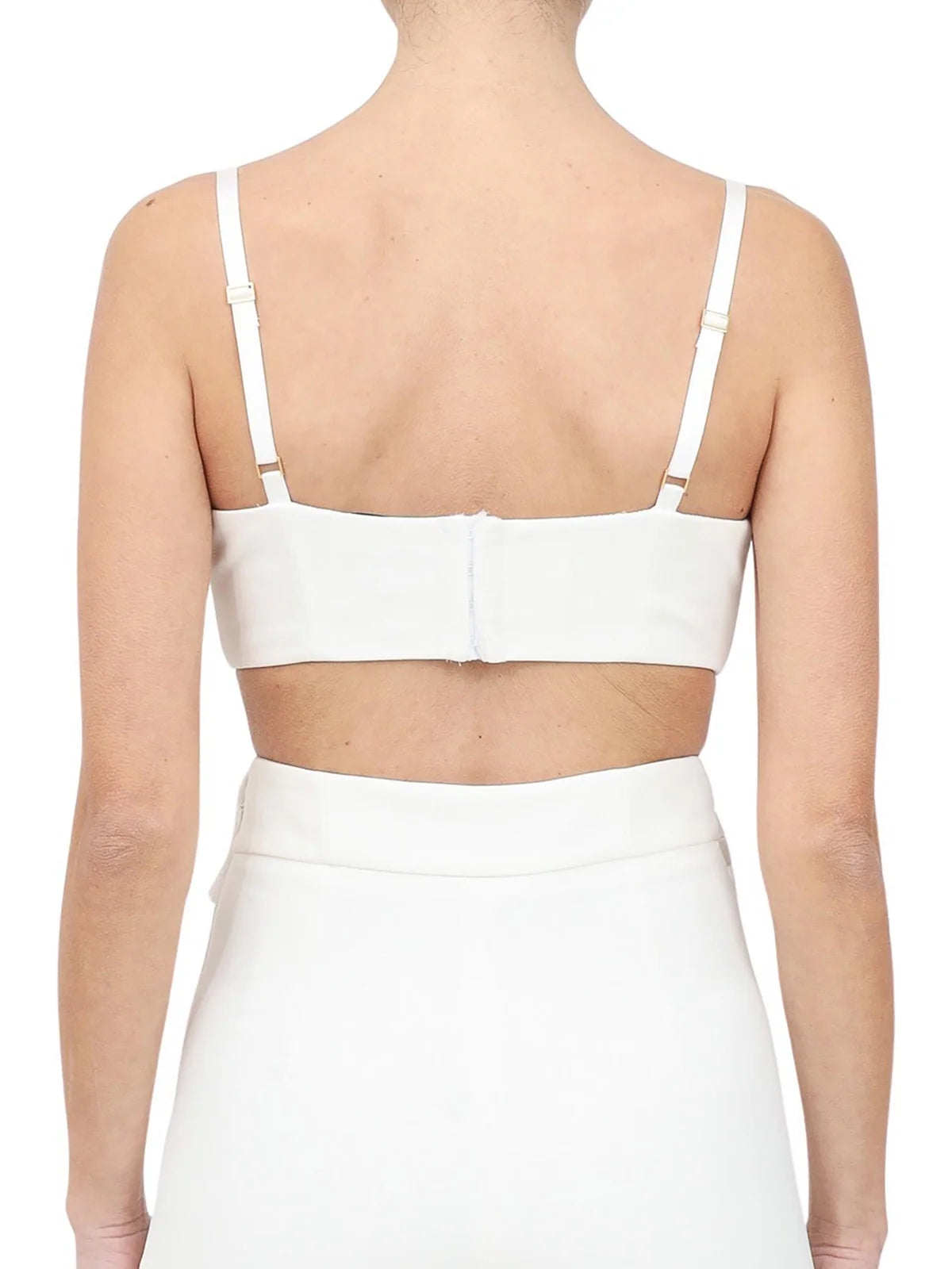 White Polyester Elastane Top