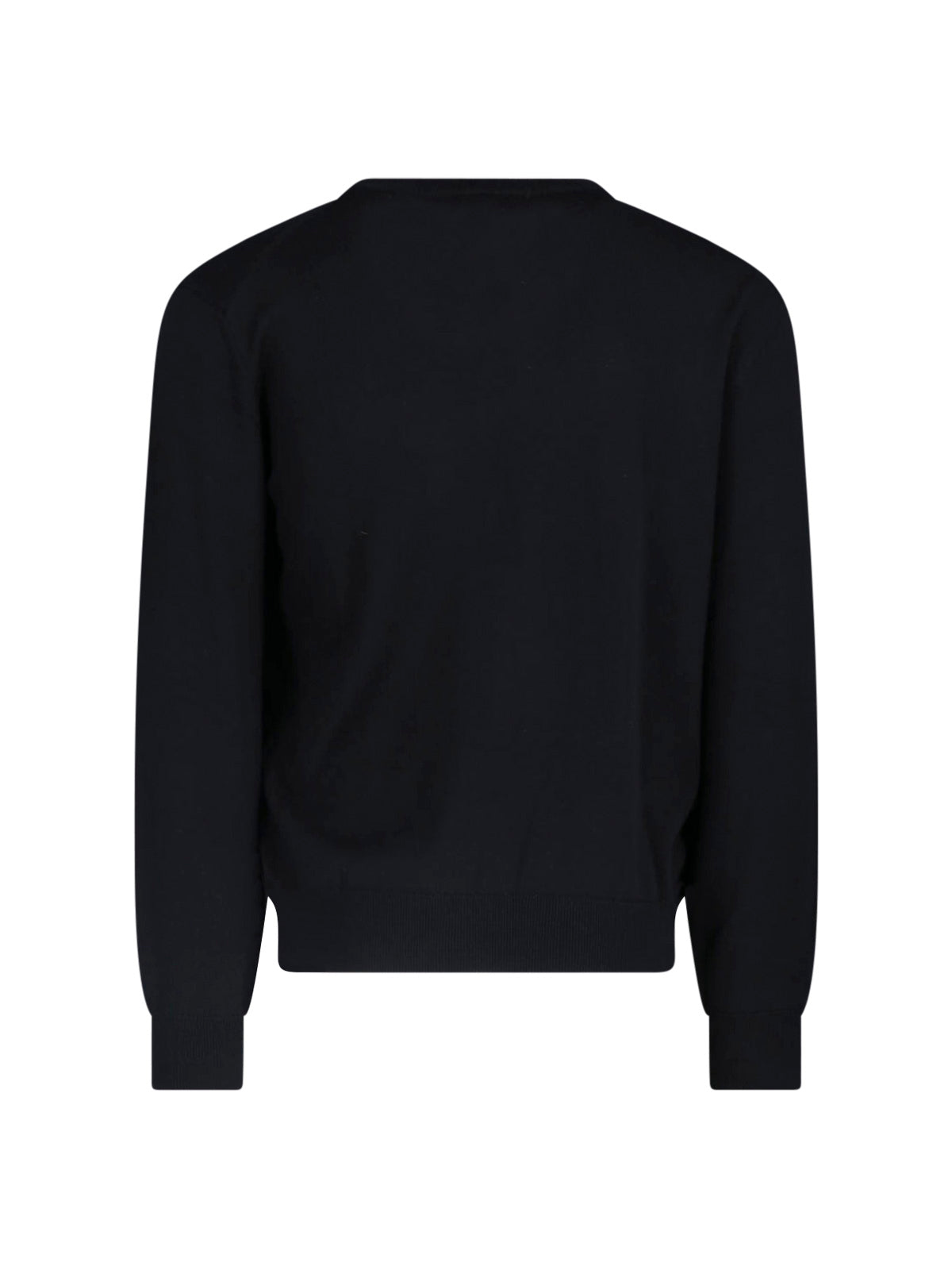 Black Fox Head Ribbed Cotton Sweatshirt