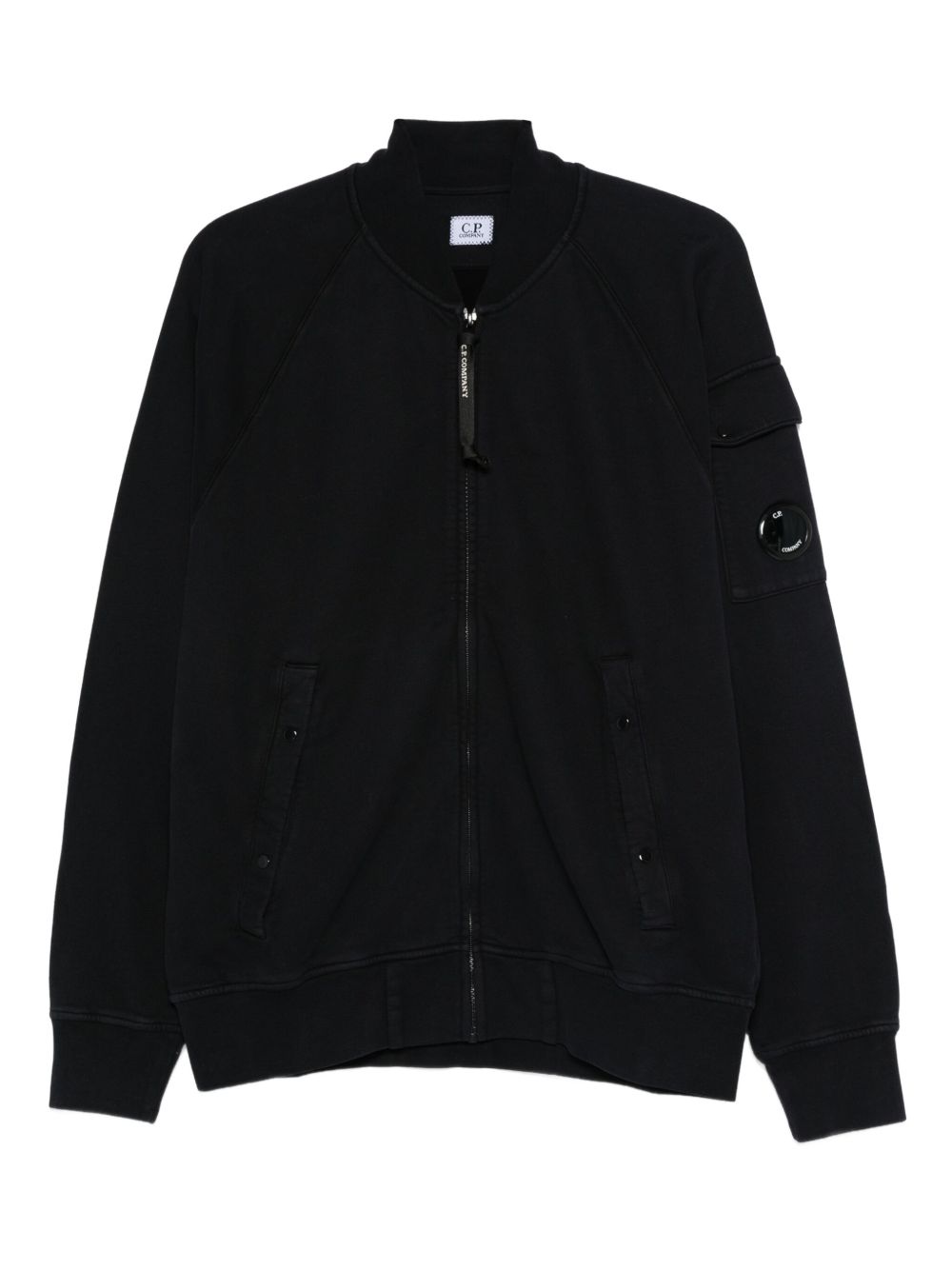 Brushed Navy Fleece Zip-Up Sweatshirt