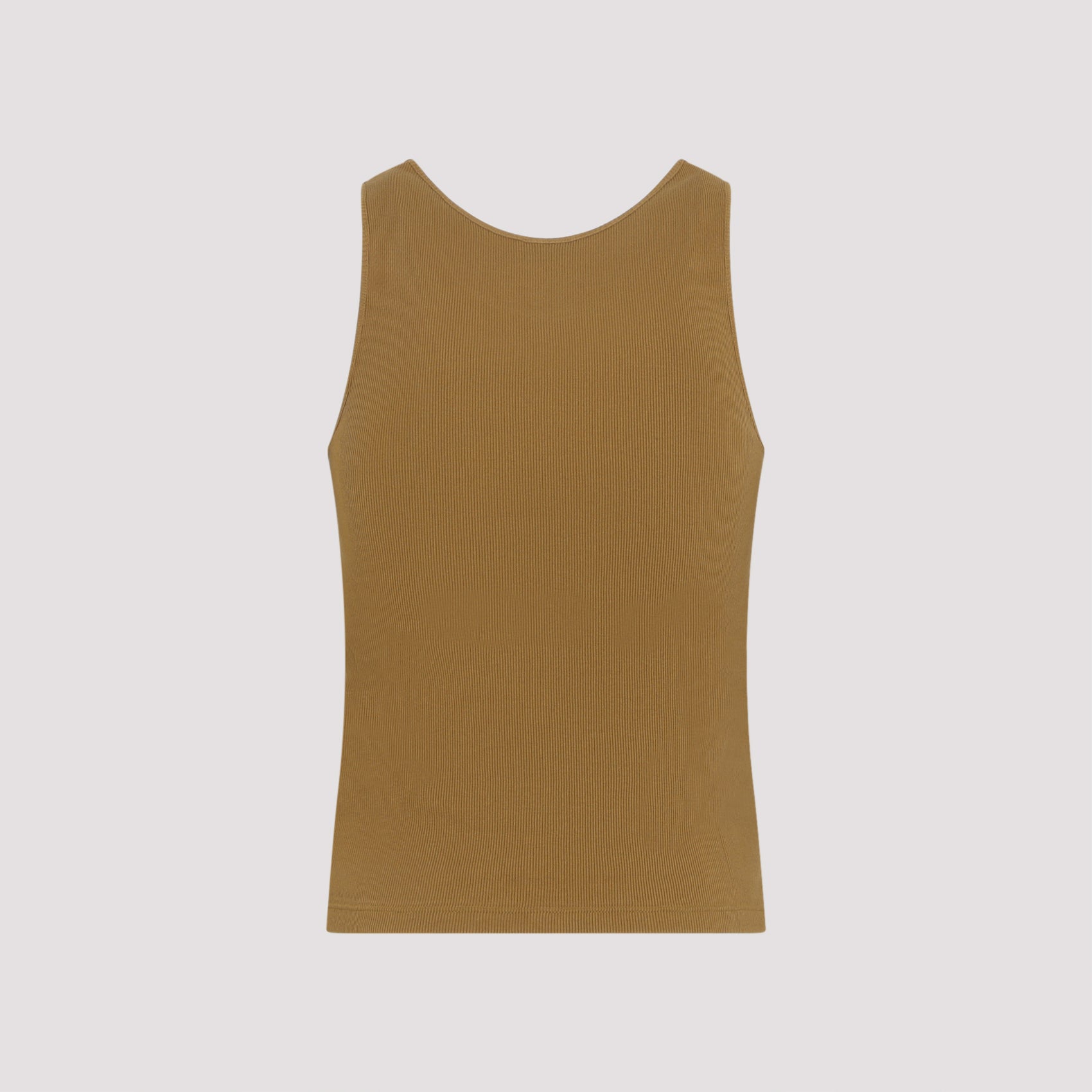 Brown Cotton Tank Top