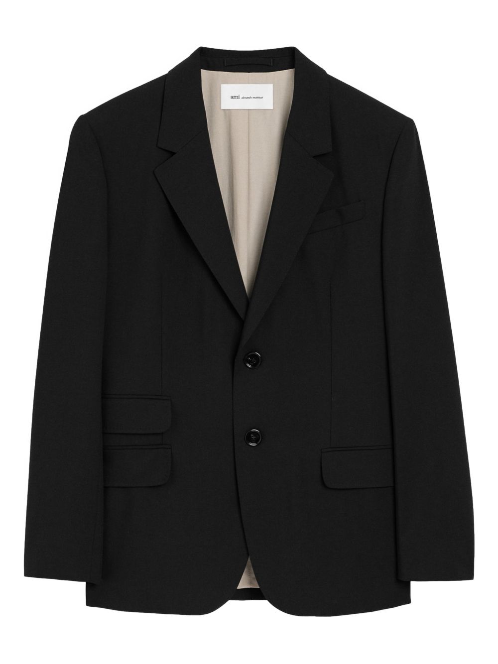 Classic Tailored Black Blazer With Horn Buttons