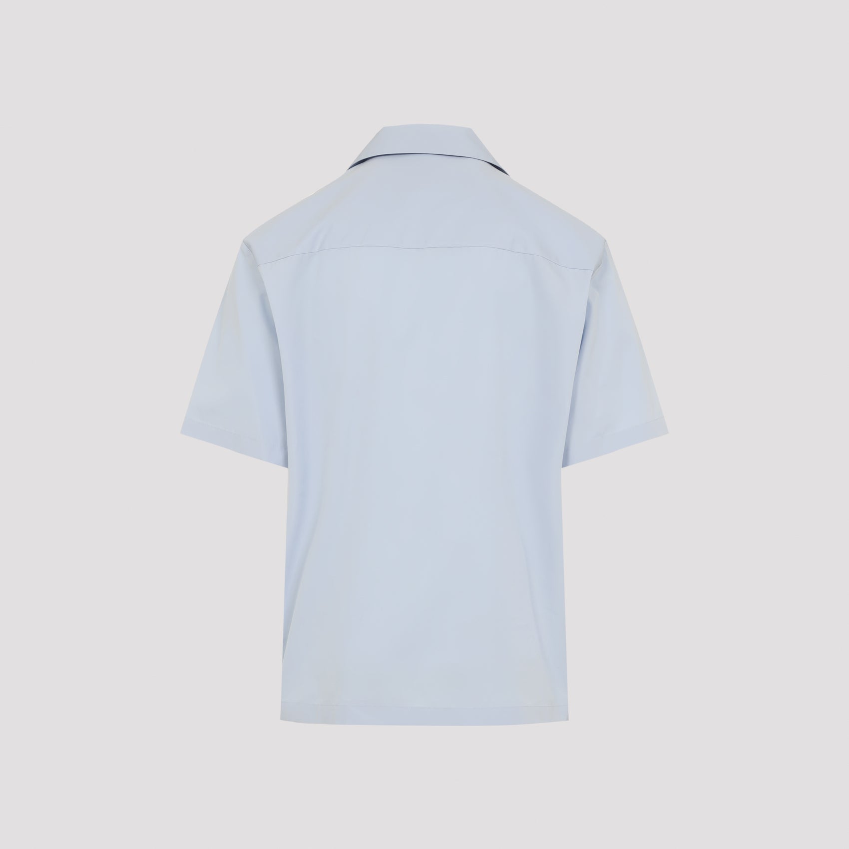 Short-Sleeved Cotton Shirt With Classic Collar