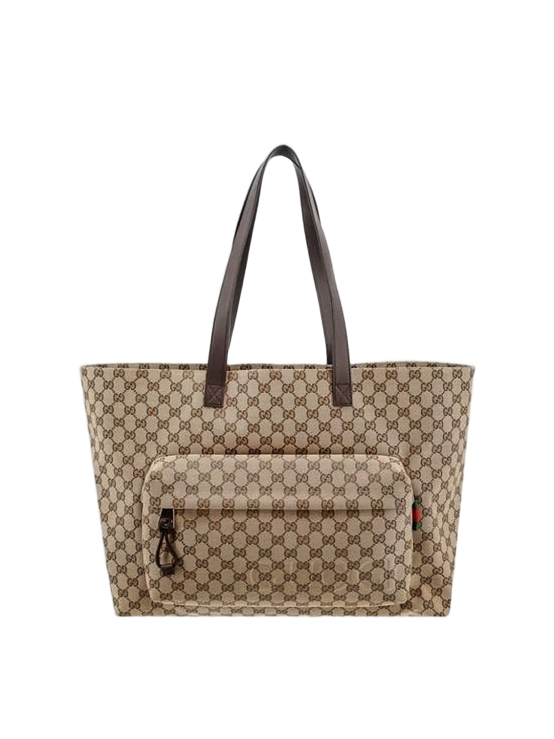 Rectangular Beige Monogram Canvas Shoulder Bag