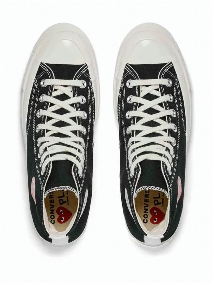 High-Top Sneakers with Canvas Upper