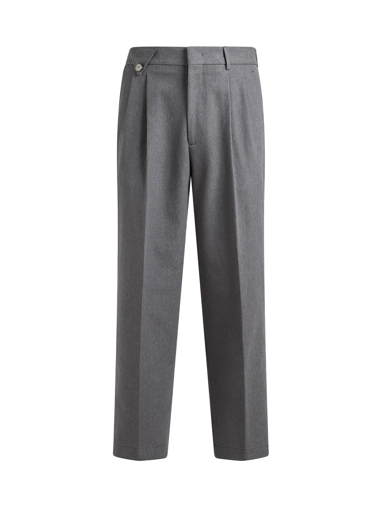 Two-Pleat Tailored Wool Trousers
