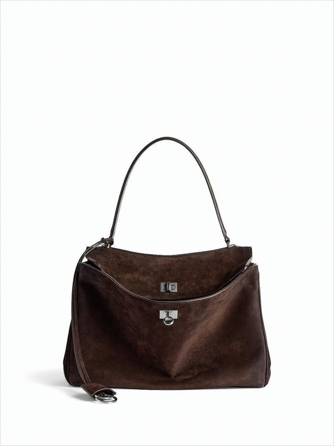 Structured Brown Calf Leather Tote Bag