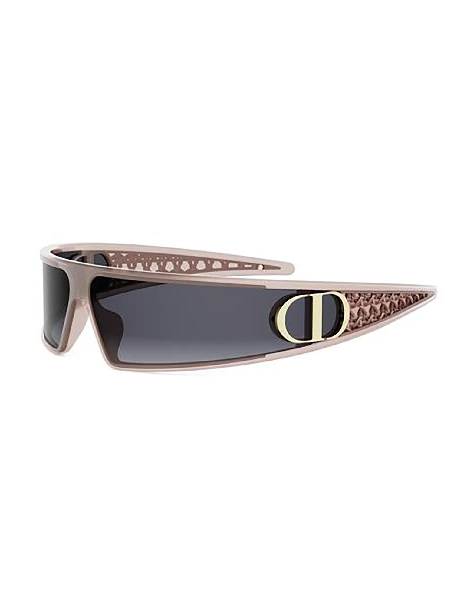 Narrow Rectangular Sunglasses with Gold-tone Accents