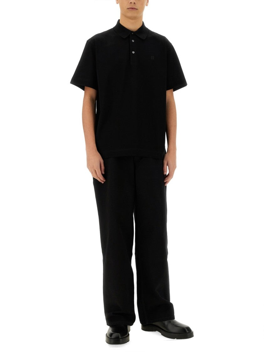 Classic Black Cotton Polo