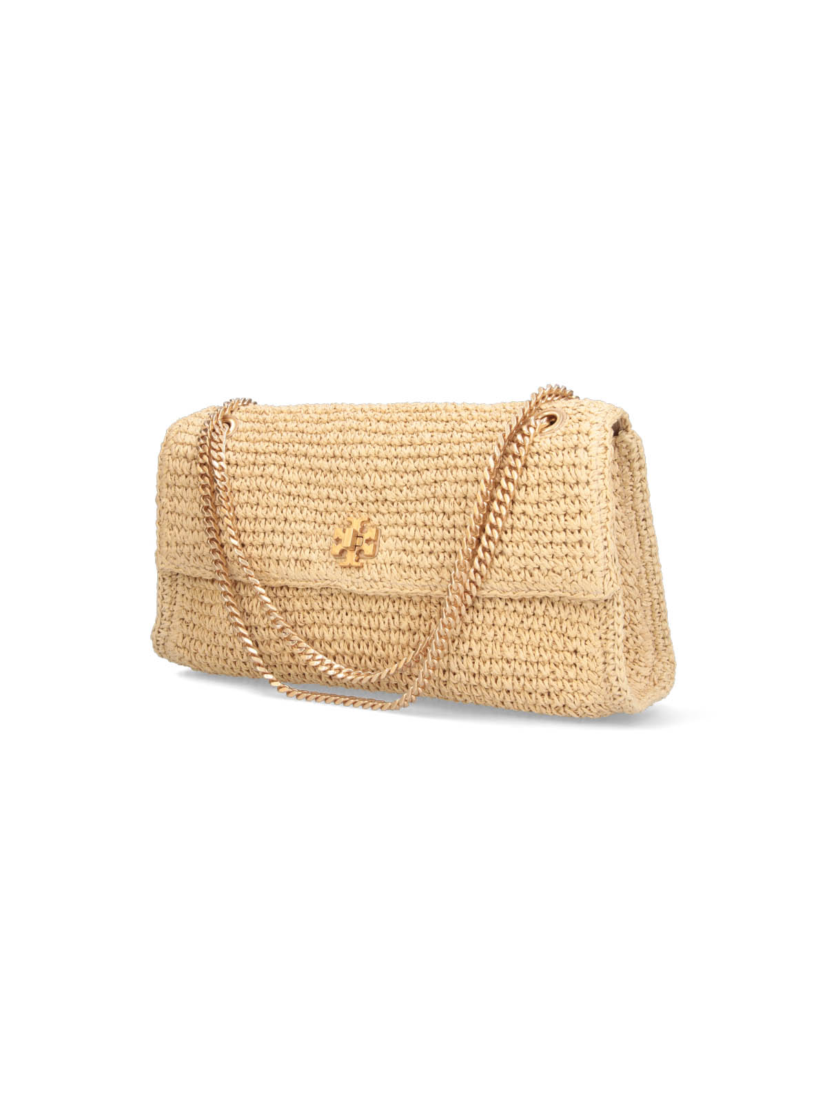 Textured Beige Flap Bag