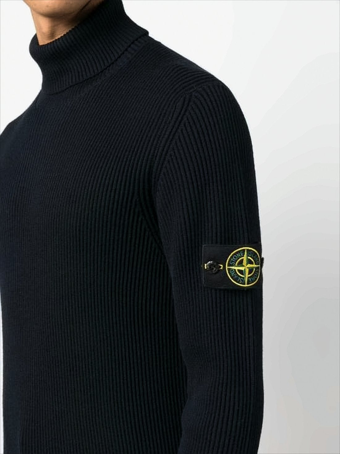 Ribbed Knit Turtleneck Sweater