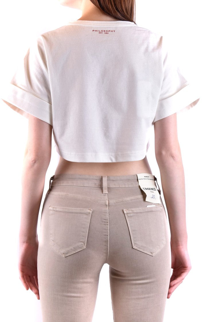 Cropped T-Shirt With Bold Graphic