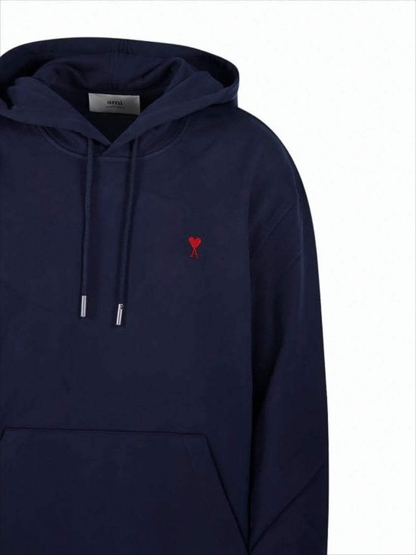 Cropped Hoodie With Relaxed Fit And Emblematic Heart