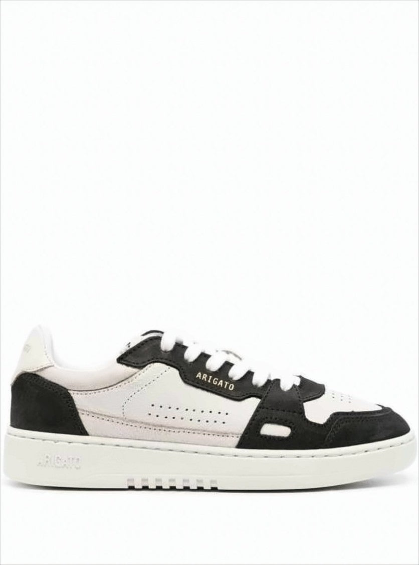 Low-Top Sneakers with Leather and Suede Panels