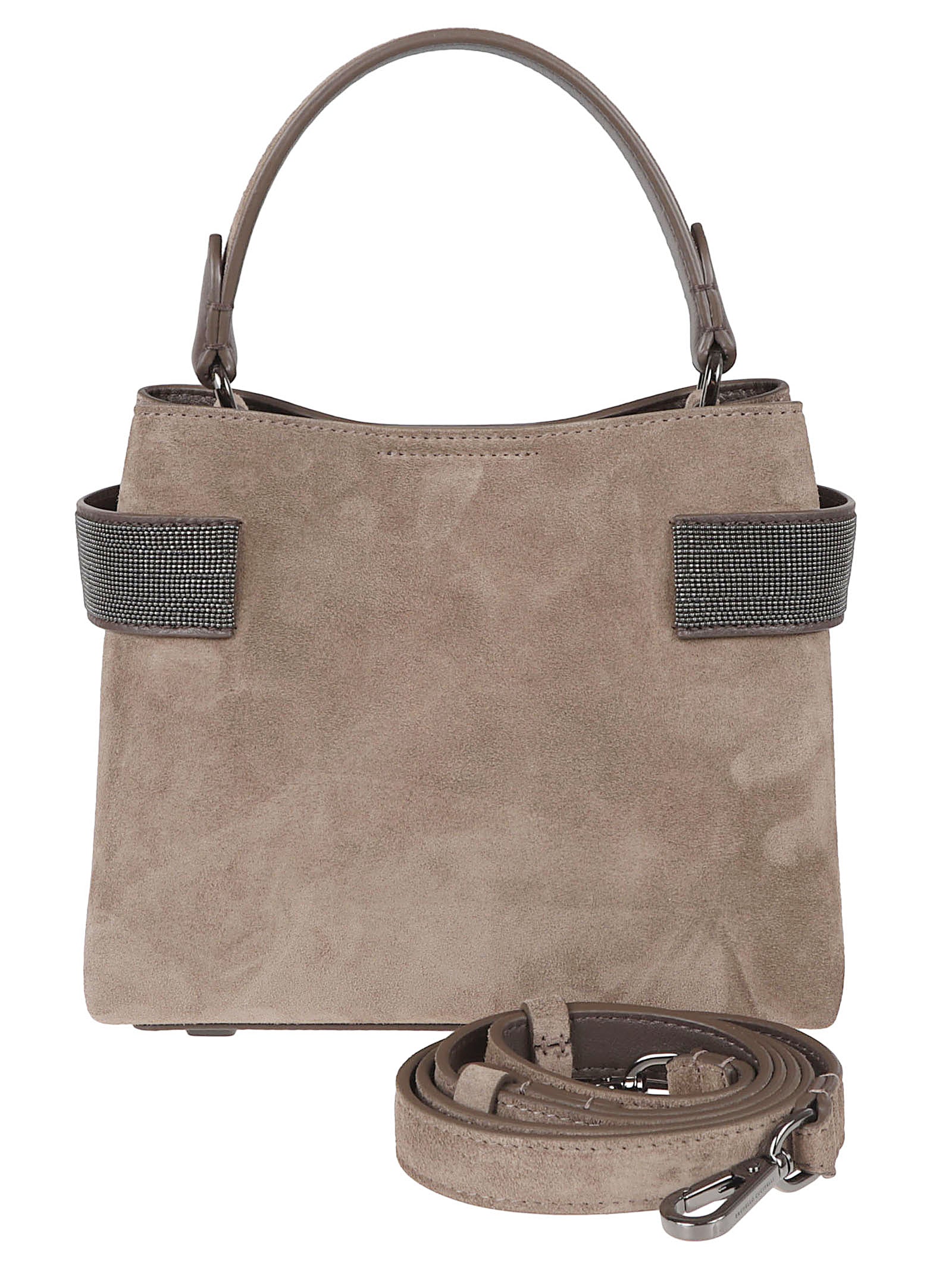 Mini Tote Bag With Metallic Embellishments