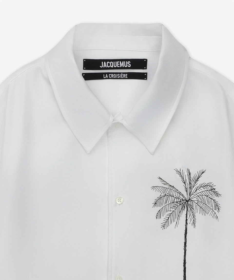 Short-Sleeved Jacquemus Shirt With Embroidered Detail