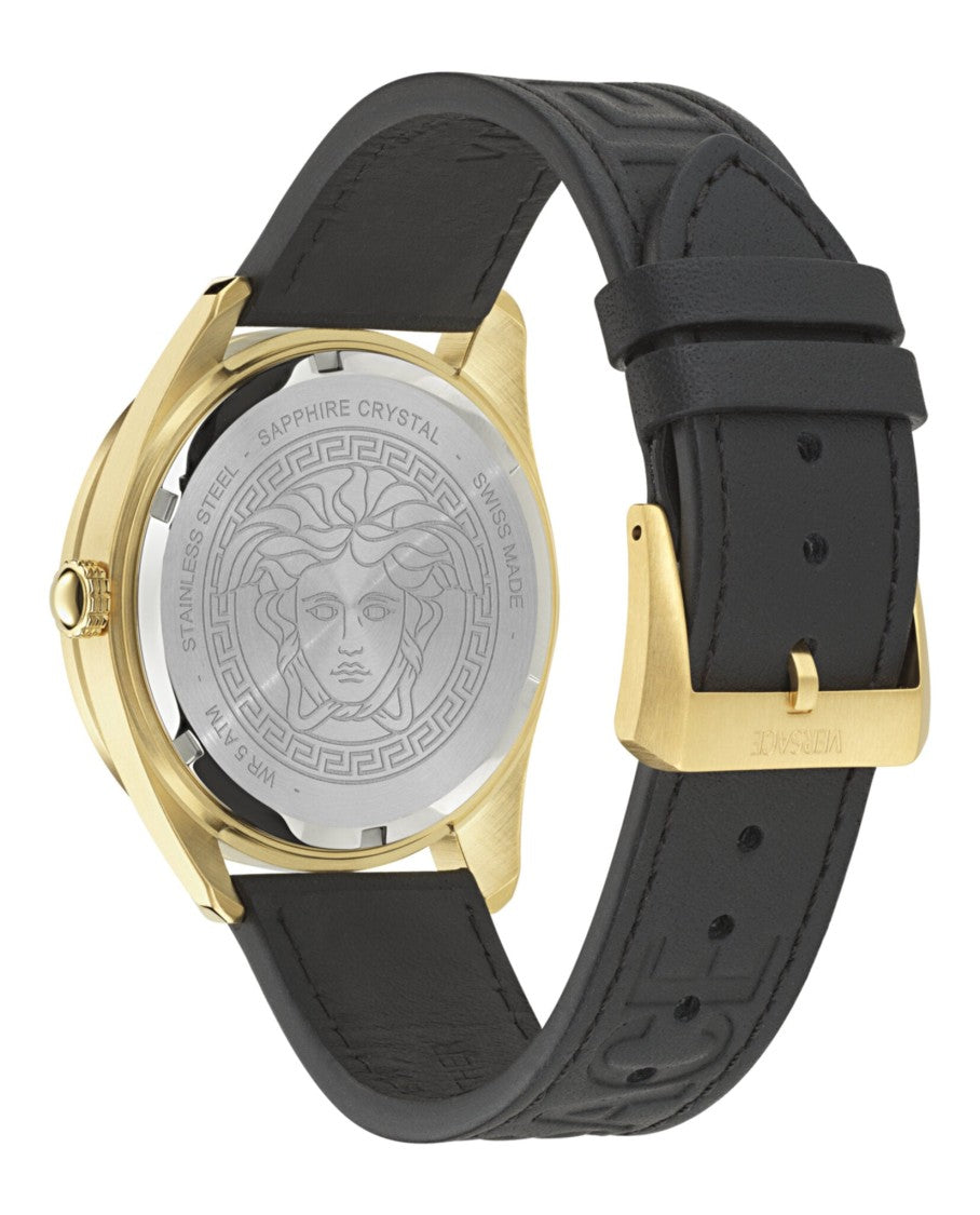 V-Dome Calf Leather Watch