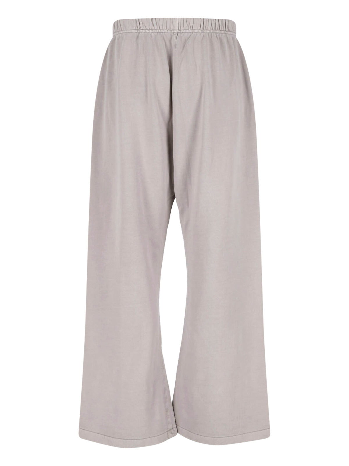 Beige Relaxed Wide-Leg Logo Trousers
