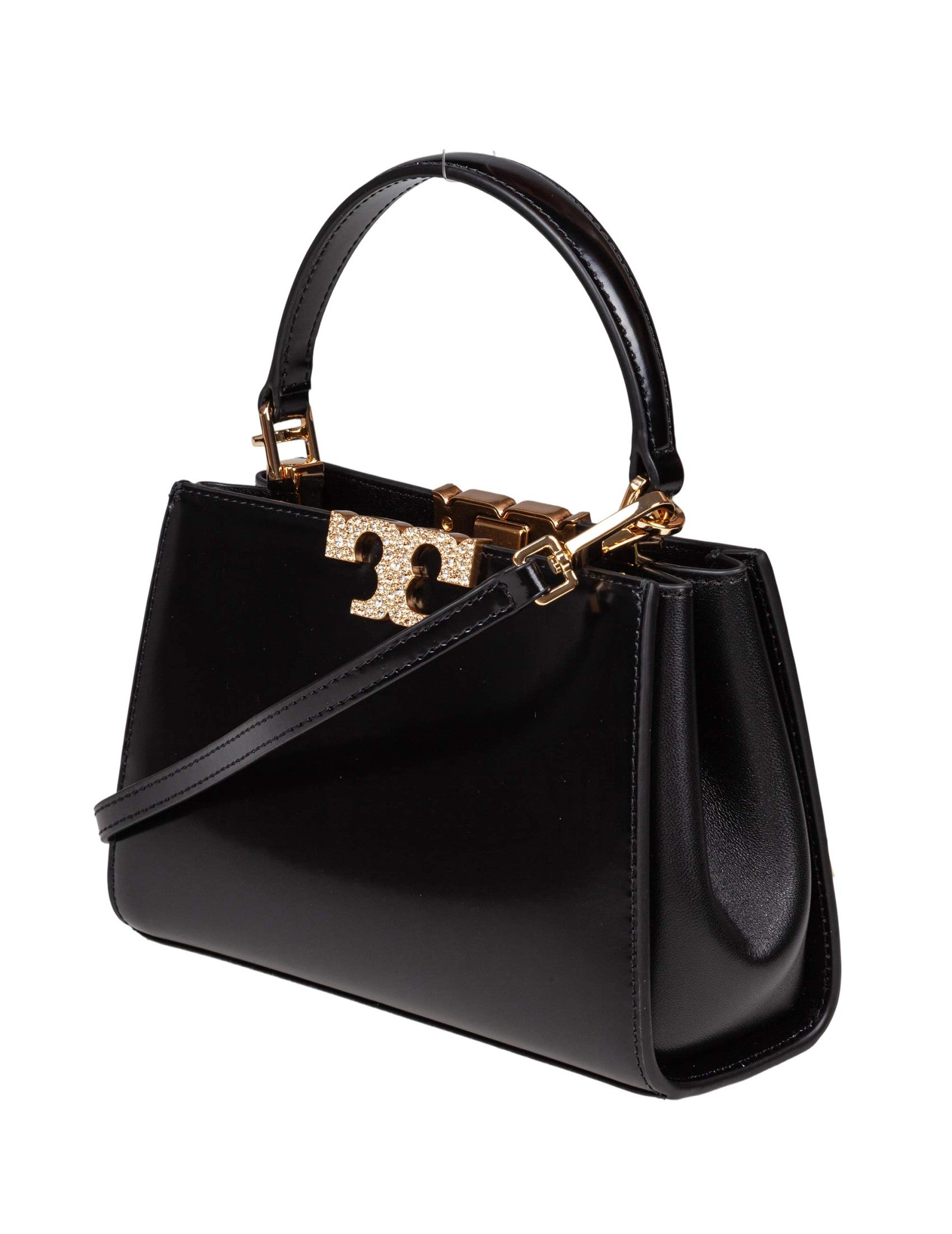 Mini Eleanor Pave' Leather Bag, Black