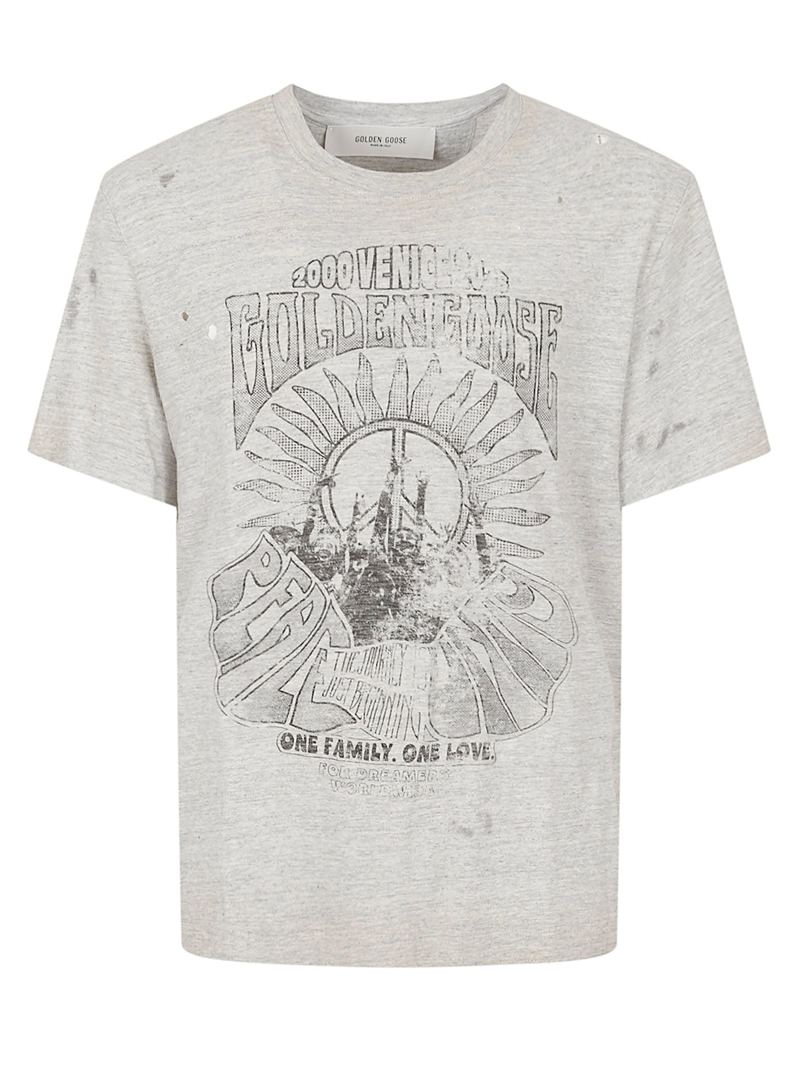 Distressed Cotton Graphic T-Shirt