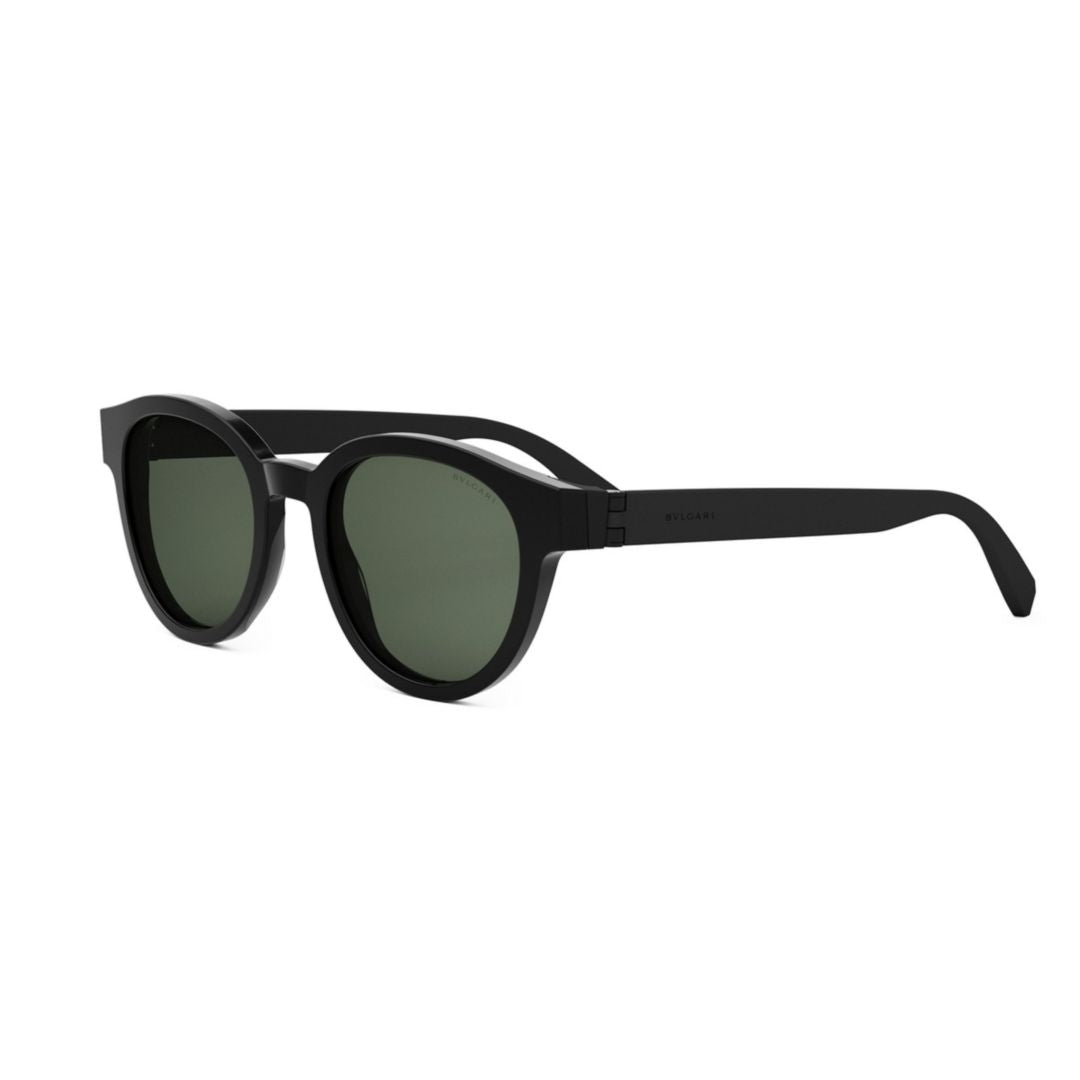 Bv40042i Round Matte Black Sunglasses