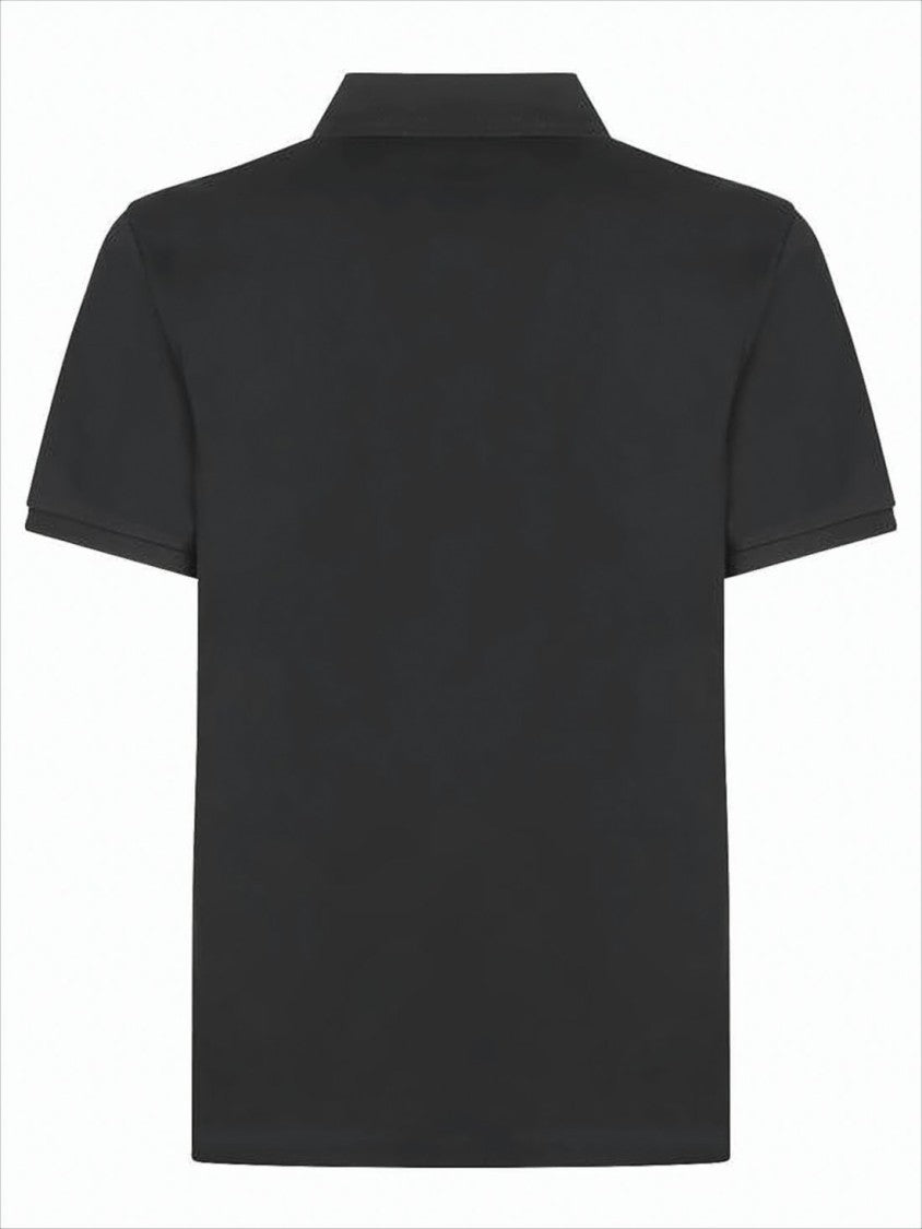 Short-Sleeved Polo Shirt with Zippered Placket