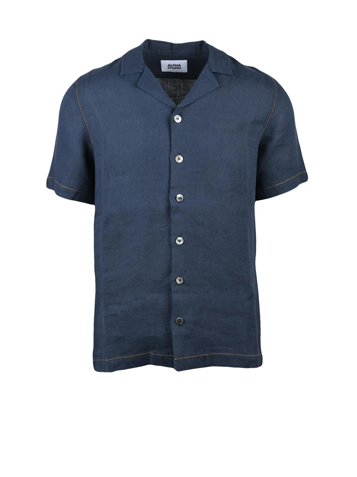 Dark Blue Linen Shirt