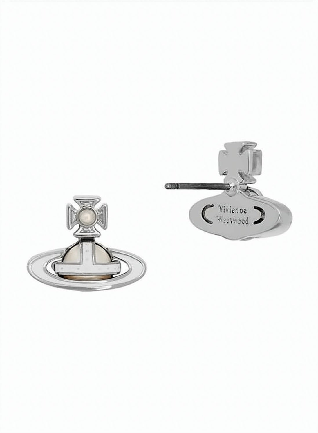 Distinctive Orb Design Silver Earrings