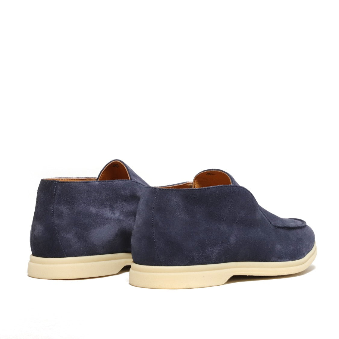 Laceless Ankle Boot In Blue Suede
