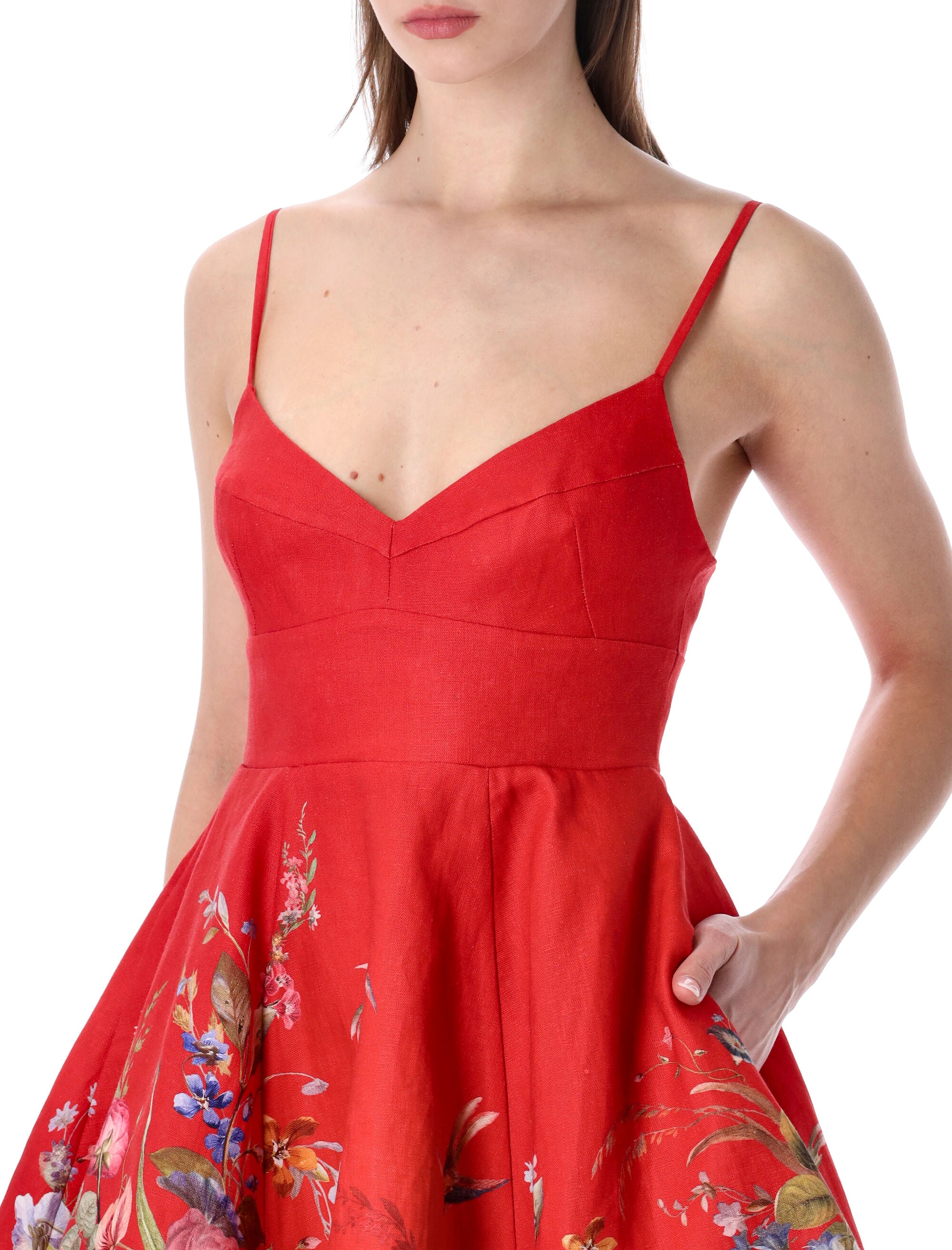 Patience Red Floral Mini Dress