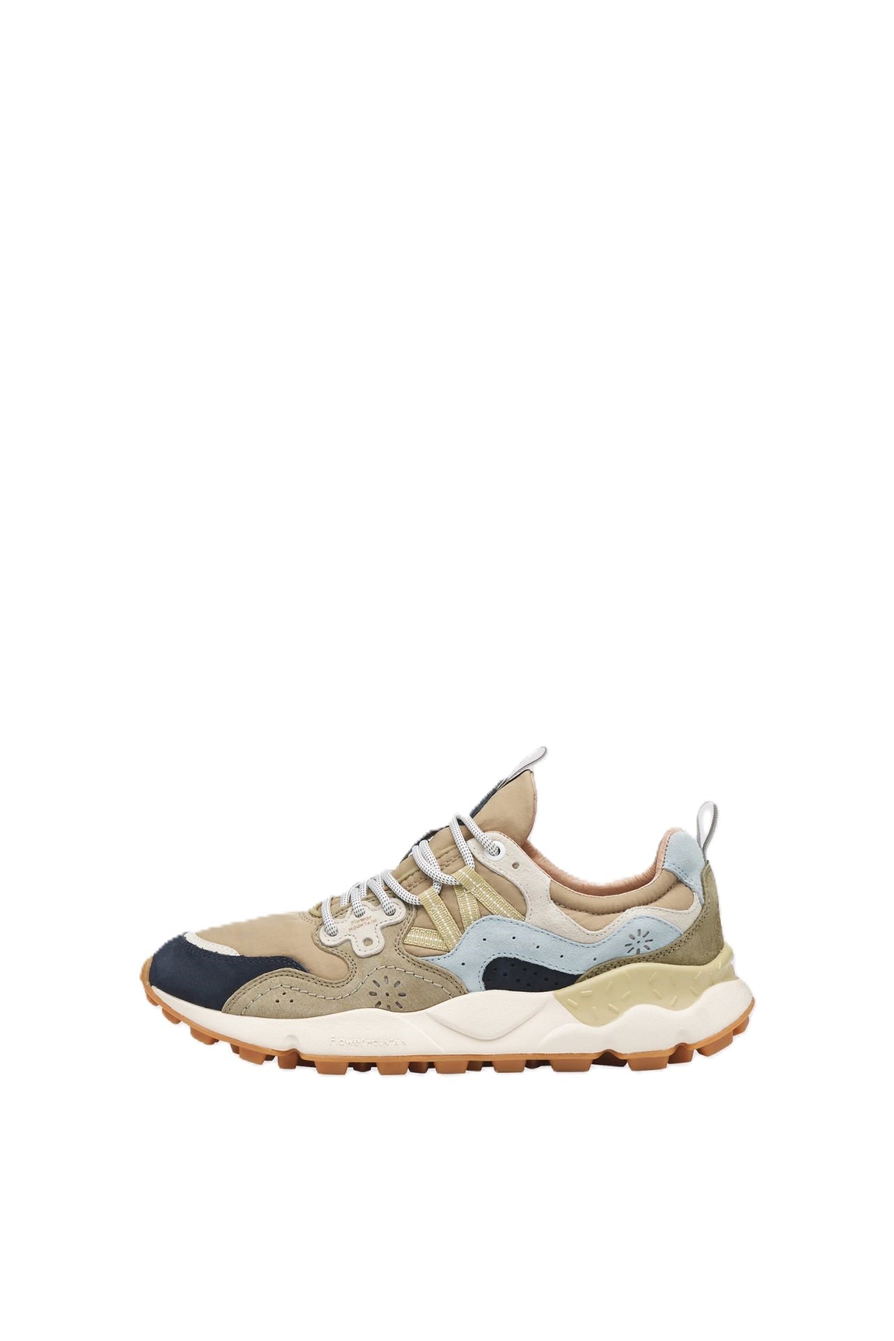 Layered Sneakers with Textured Sole and Perforated Upper