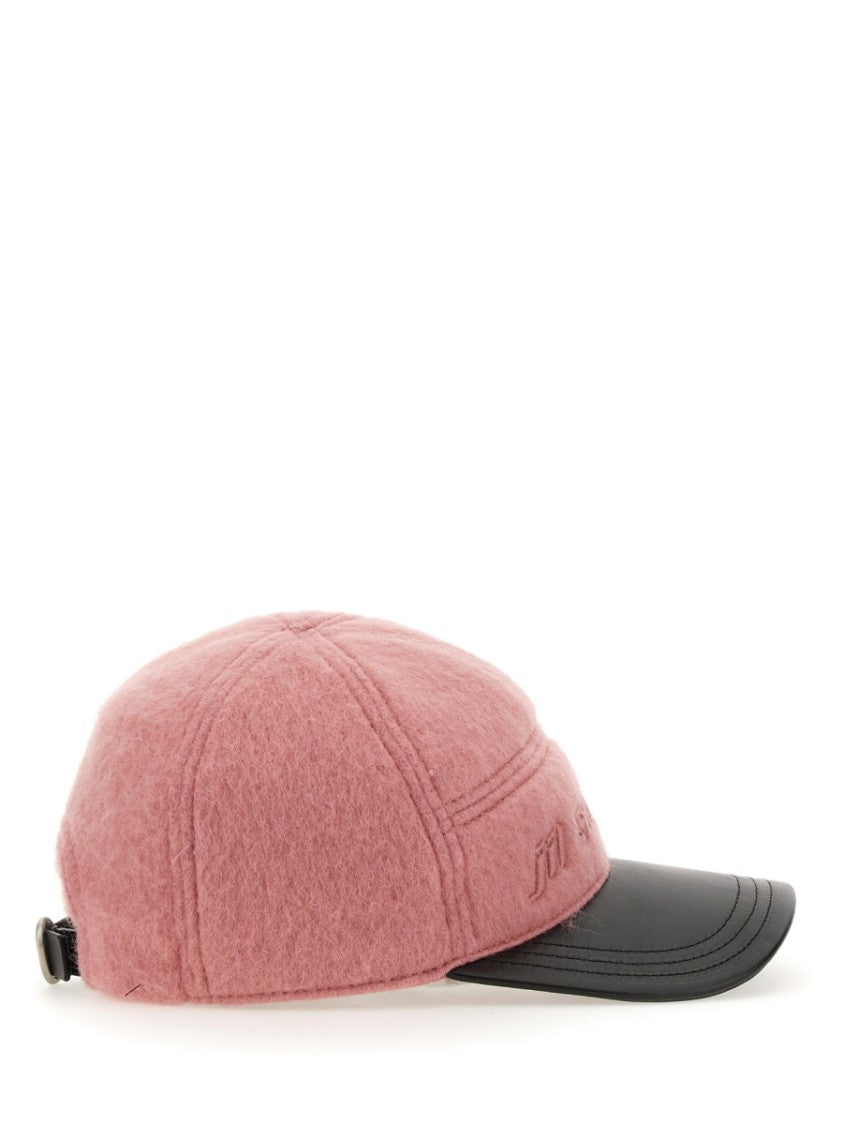 Textured Baseball Cap With Embossed Logo