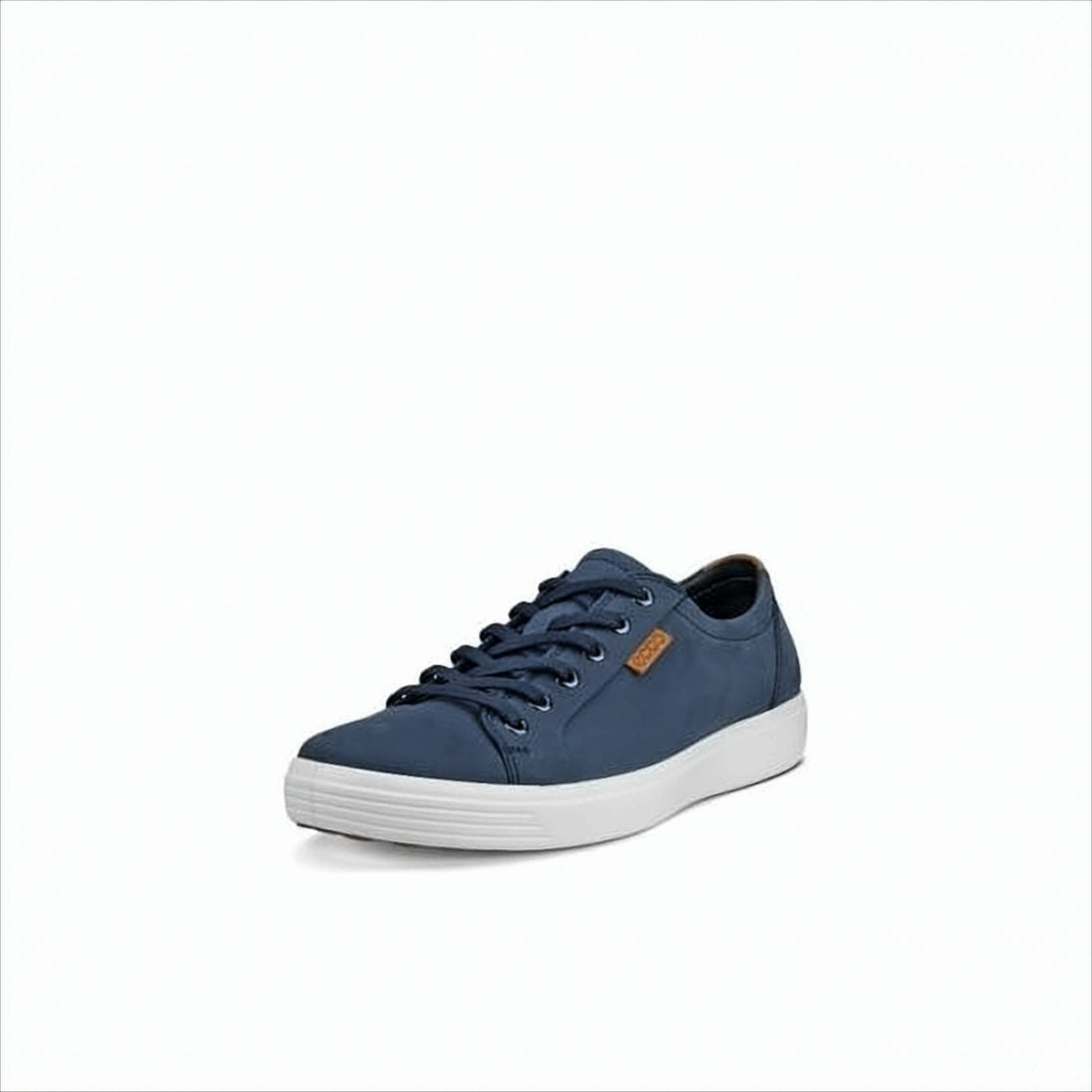 Deep Blue Leather Low-Top Sneakers