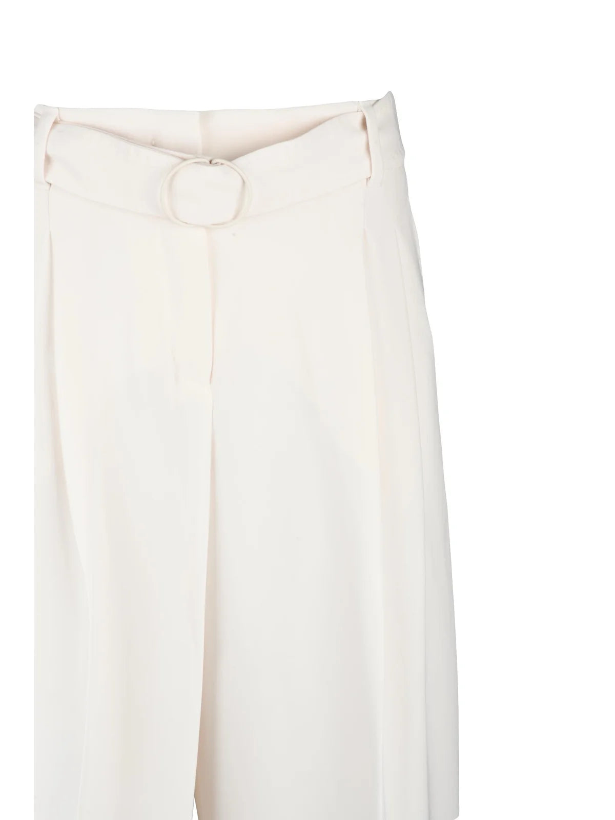 High-Waist Trousers with Pleats and Fluid Drape