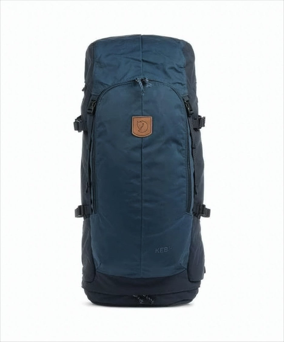 Structured Blue Backpack with Multiple Compartments