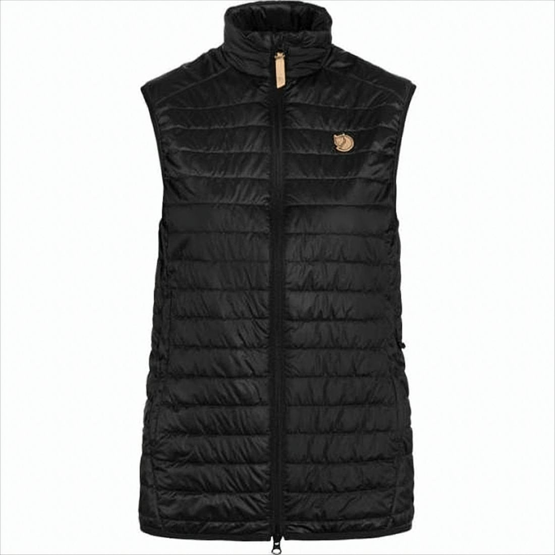 Quilted Sleeveless Vest With High Collar And Logo Detail