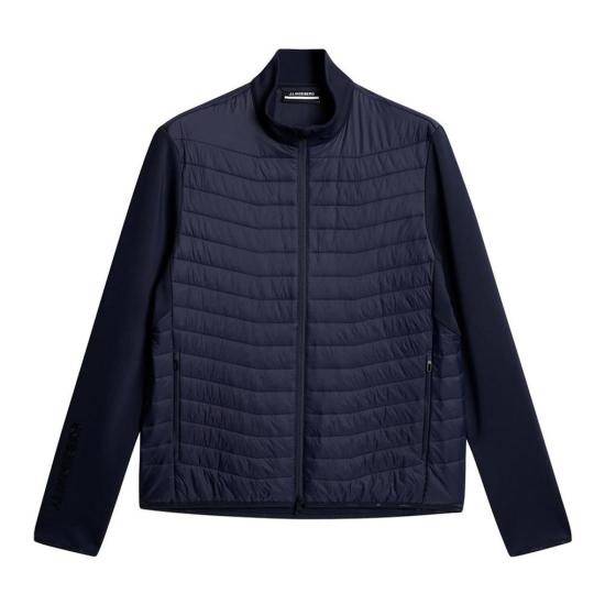Quilted Front Panel Jacket With High Collar And Zip Pockets