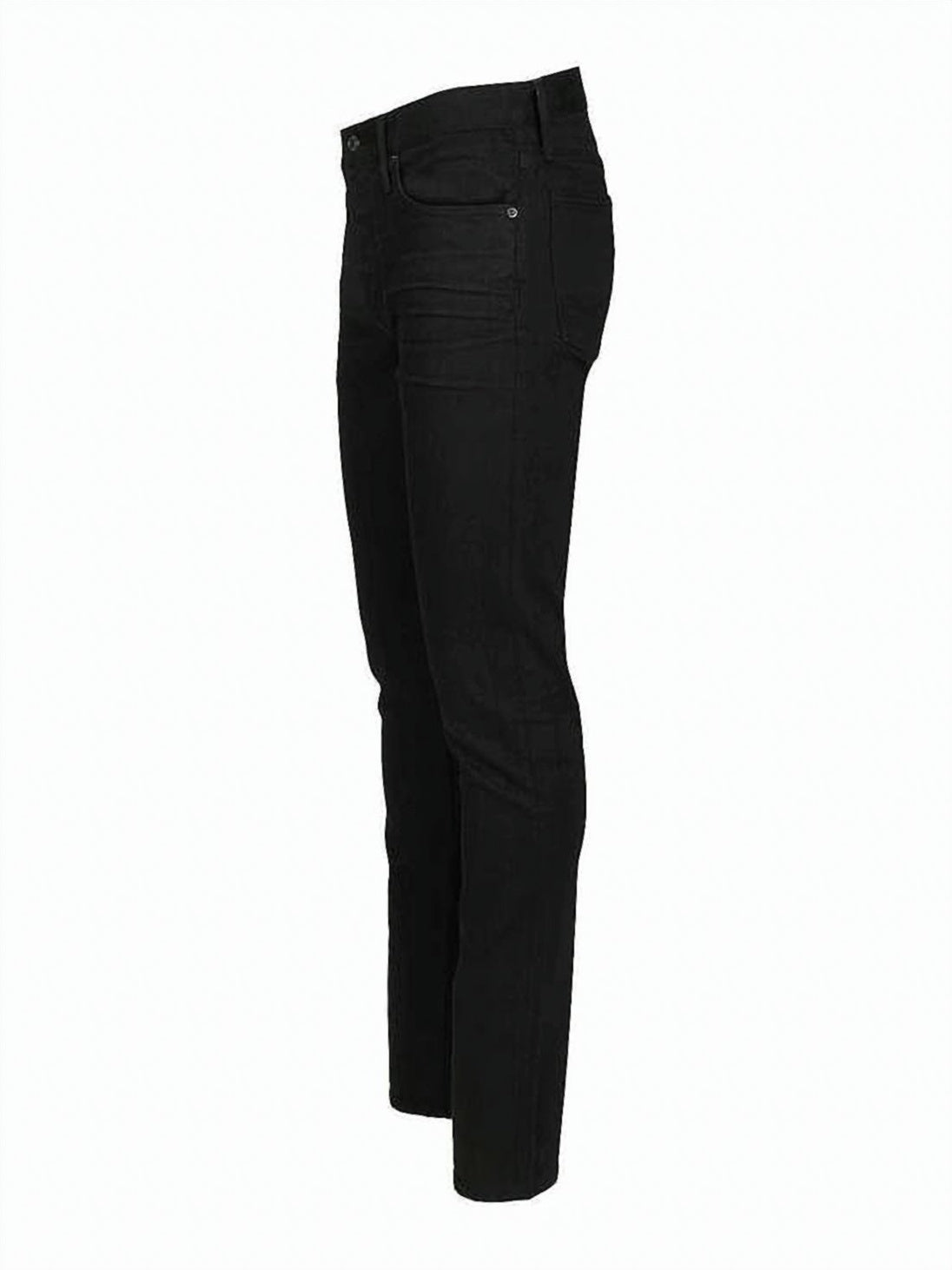 Slim-Fit Black Denim Pants