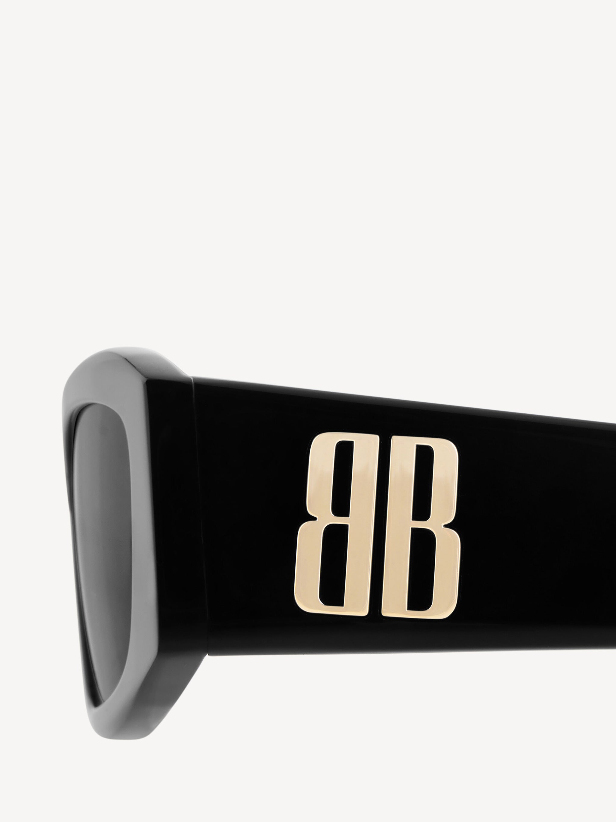 Black Occhiali Rectangular Logo Sunglasses