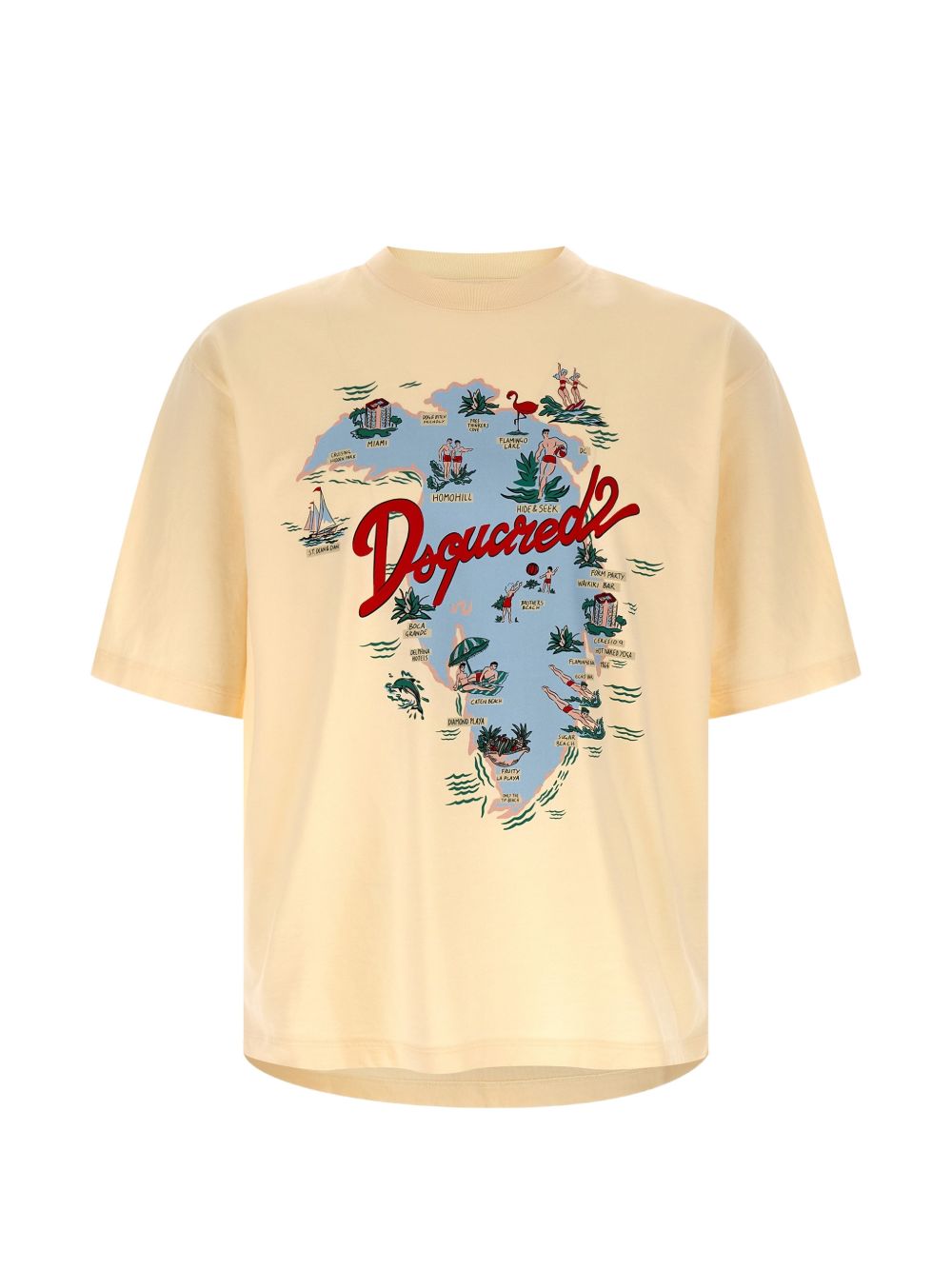 Short-Sleeve T-Shirt With Map-Inspired Graphic Print