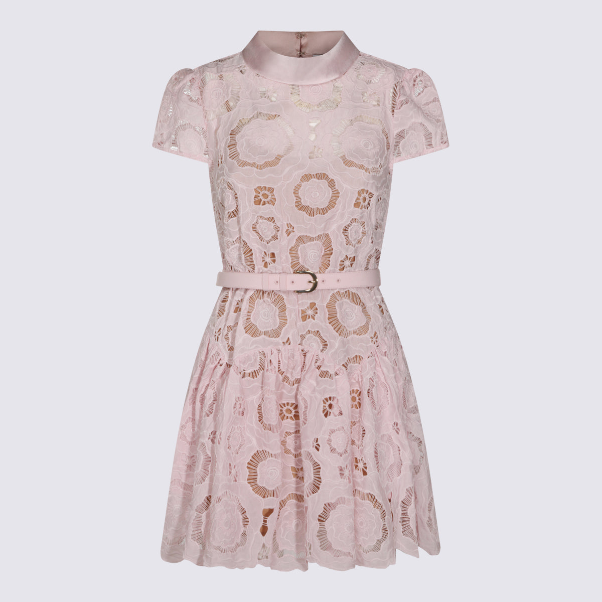 Pink Sheer Shirt Dress
