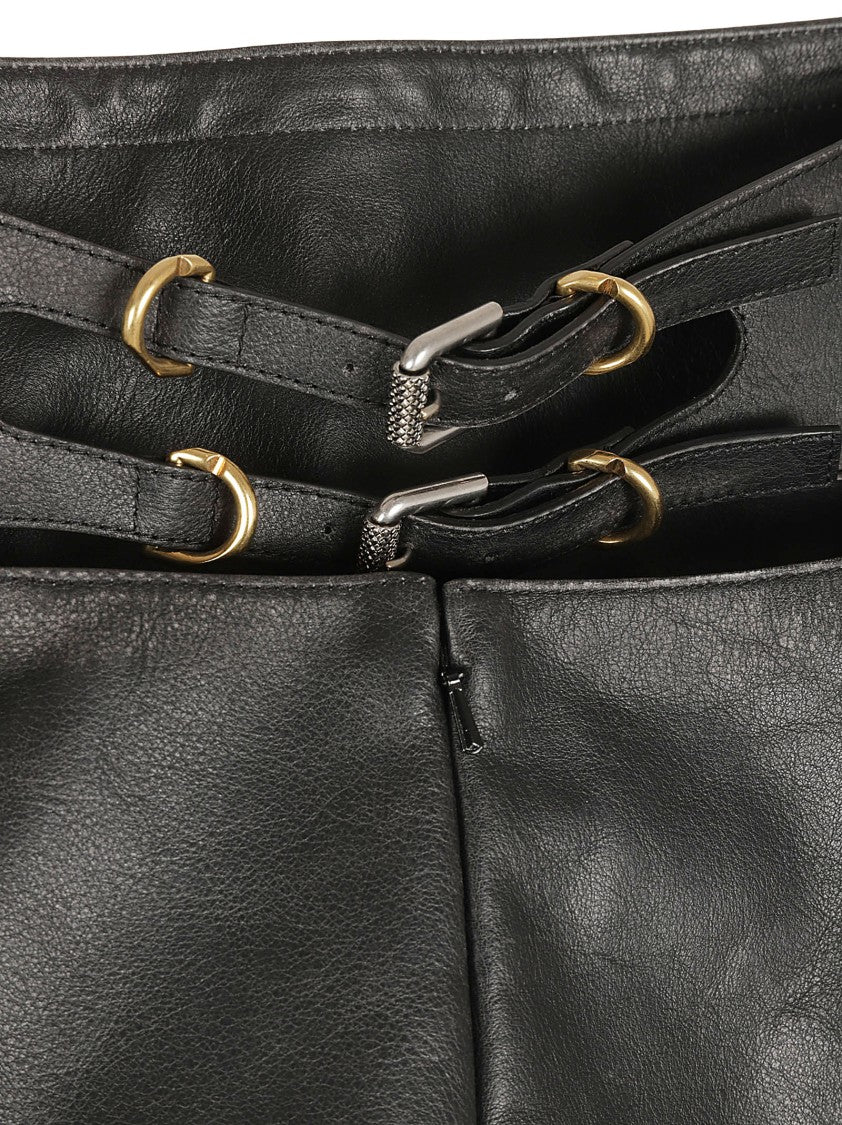 Fitted Calf Leather Skirt