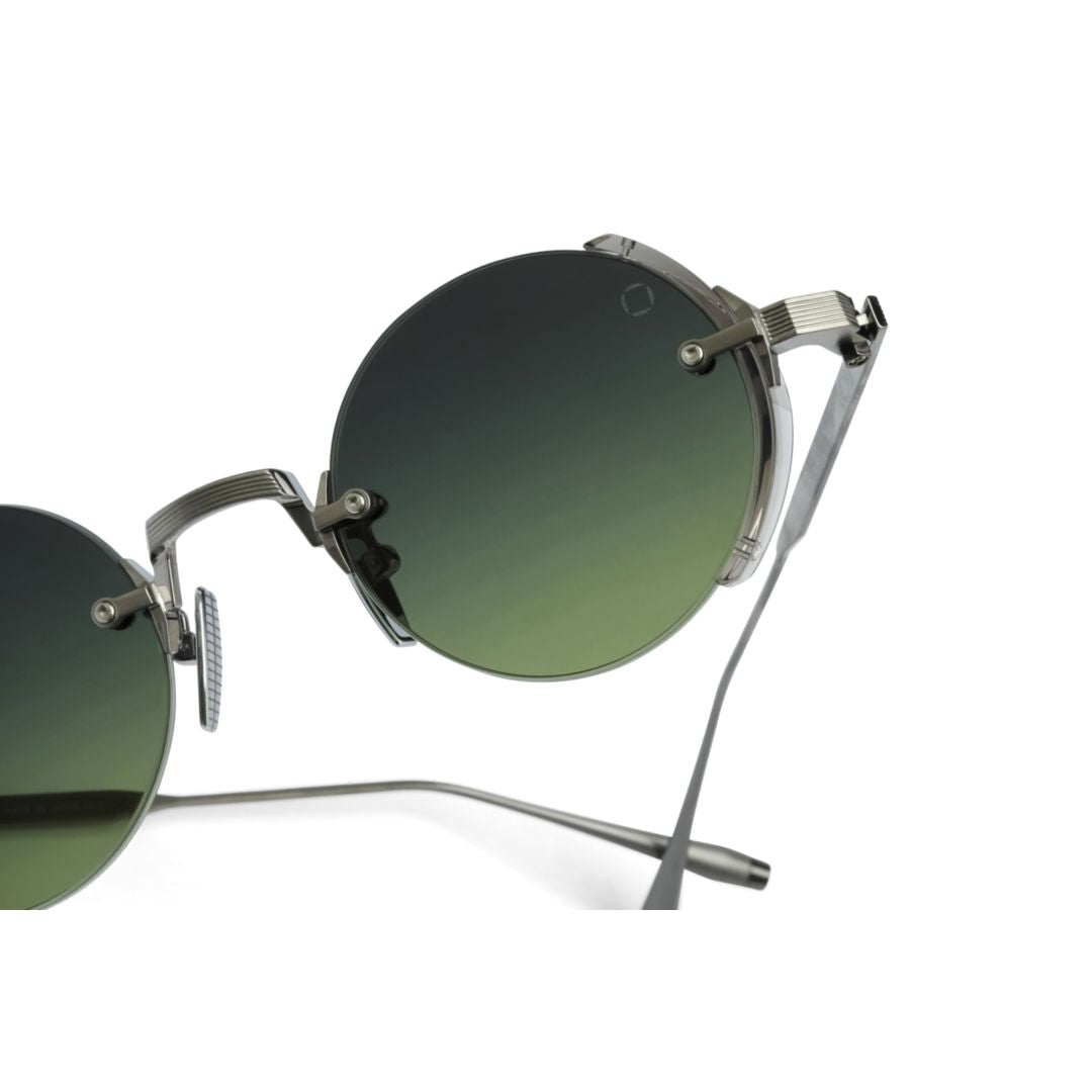 Jupiter Gradient Tint Round Lenses with Metallic Frame