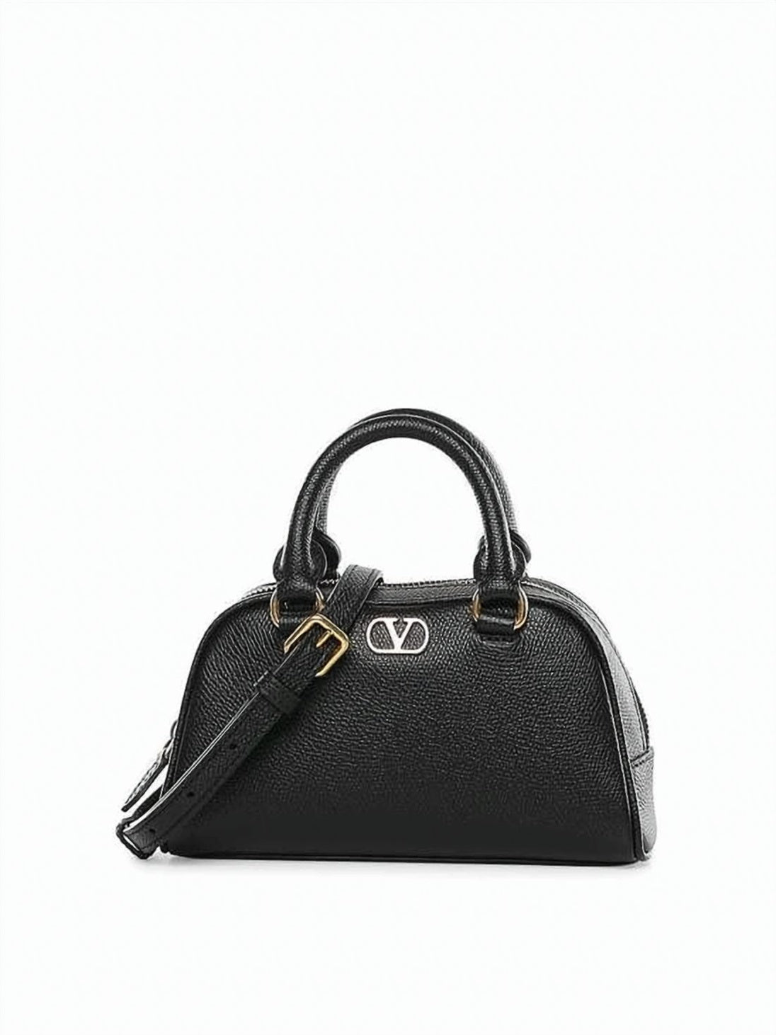 Textured Calf Leather Shoulder Bag