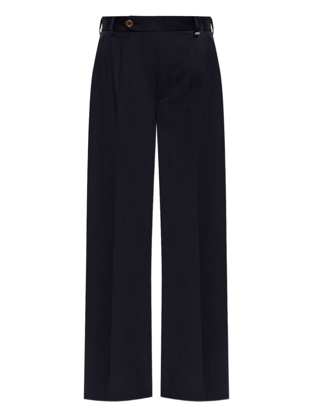 Navy Blue Wide-Leg Trousers