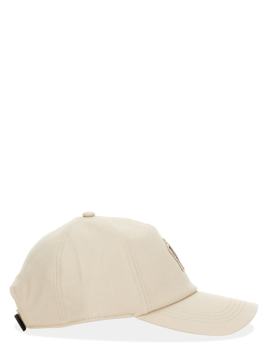 Curved-Brim Baseball Hat In Soft Beige
