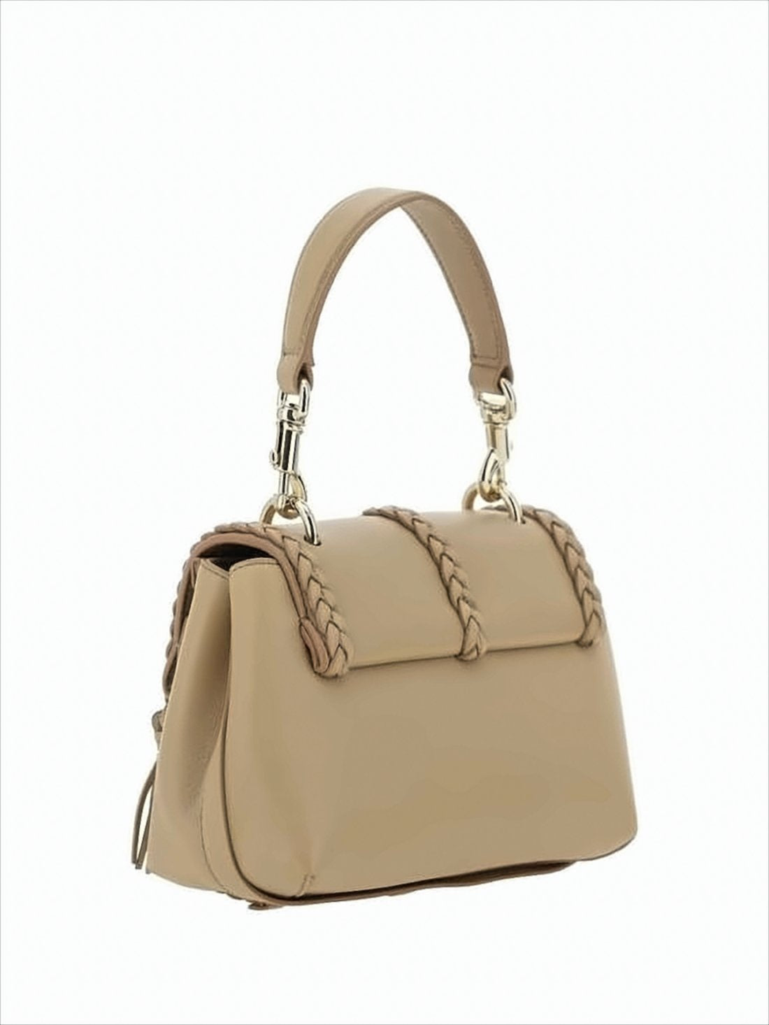 Structured Lambskin Leather Shoulder Bag