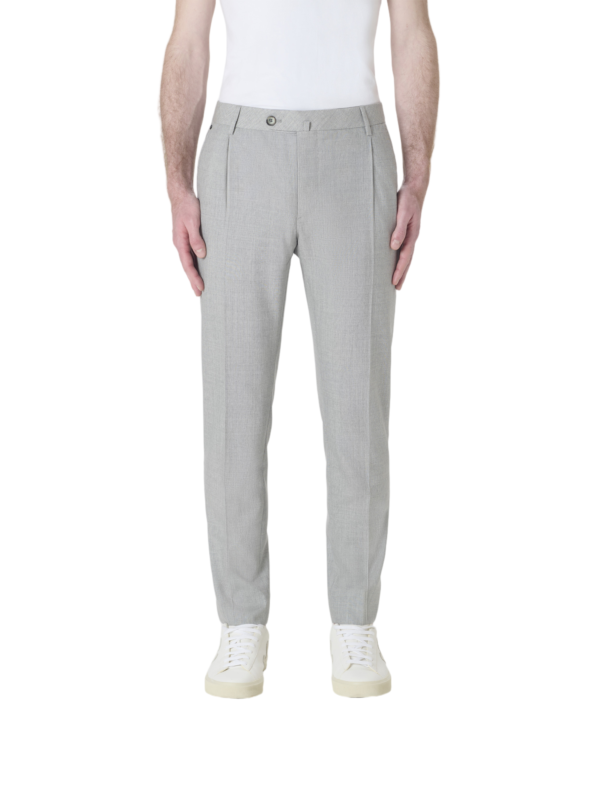 Grey Pantaloni Slim Fit Tailored Pants