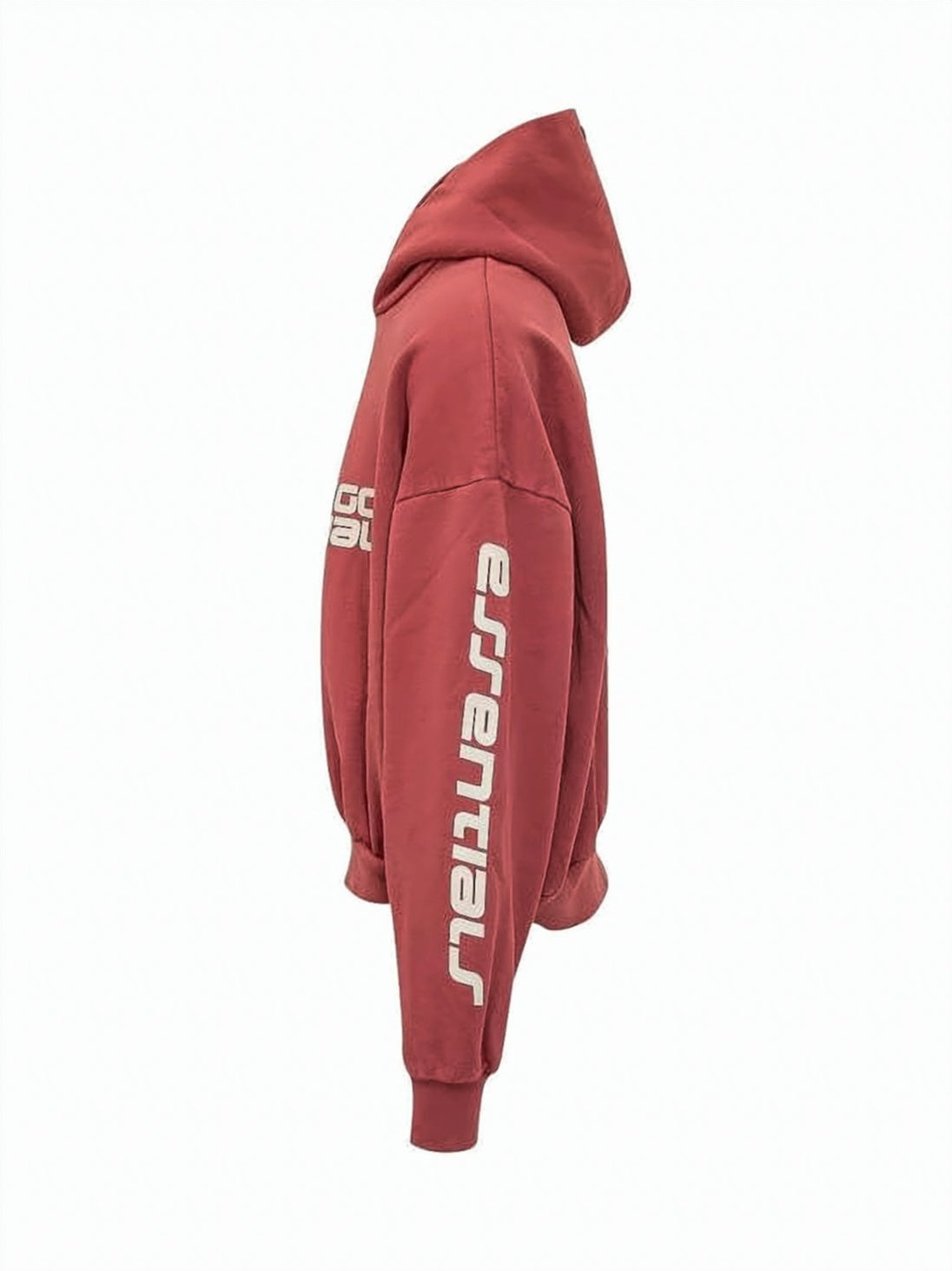 Cropped Red Hoodie With Bold Graphics